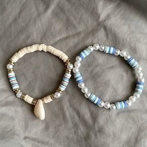 Beachy bracelets.